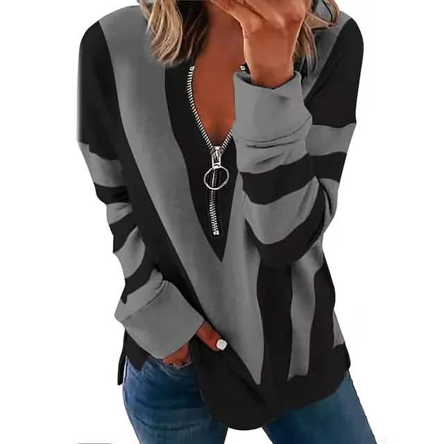 Women's Zip Shirt Long Sleeve