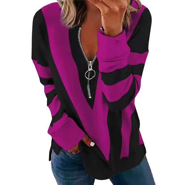 Women's Zip Shirt Long Sleeve