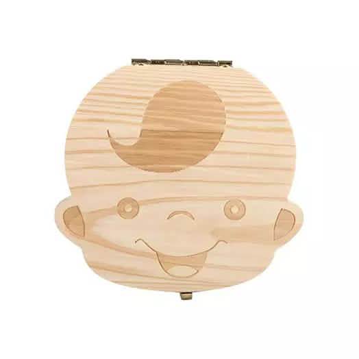 Wooden Storage Keepsake Box For Baby Teeth